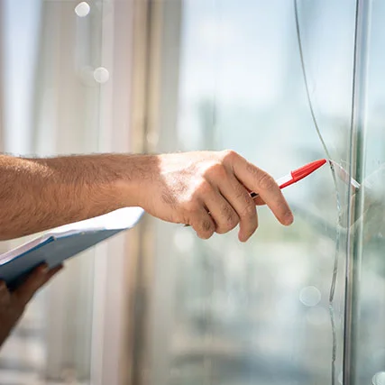 broken glass repair in Southeast Edmonton